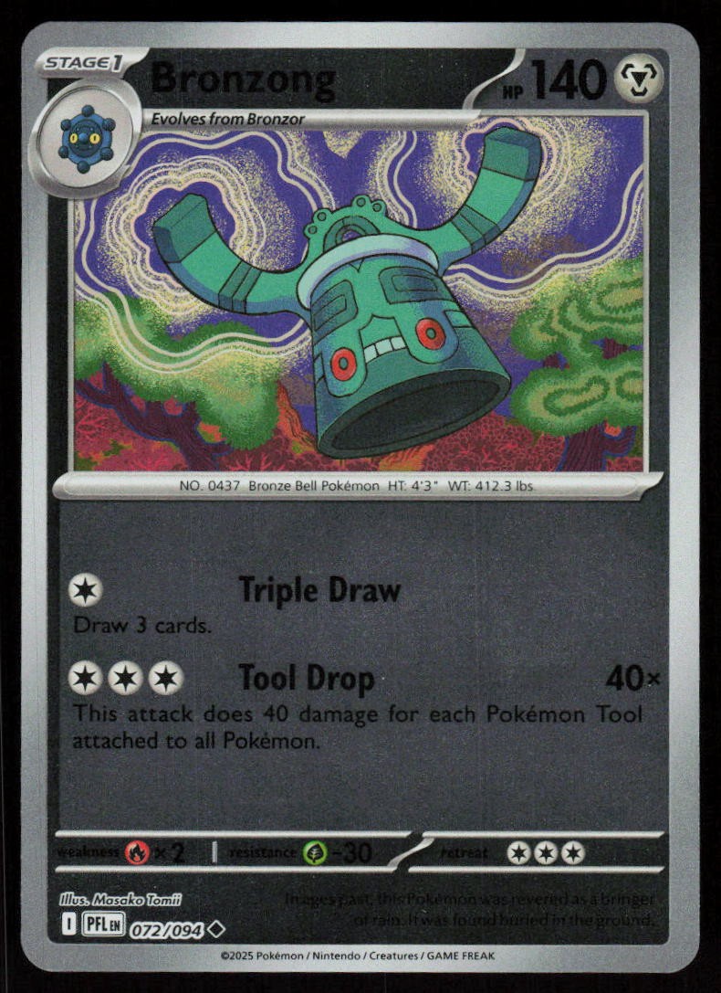 Bronzong 072/094 Uncommon Phantasmal Flames Pokemon Reverse Holo Near Mint