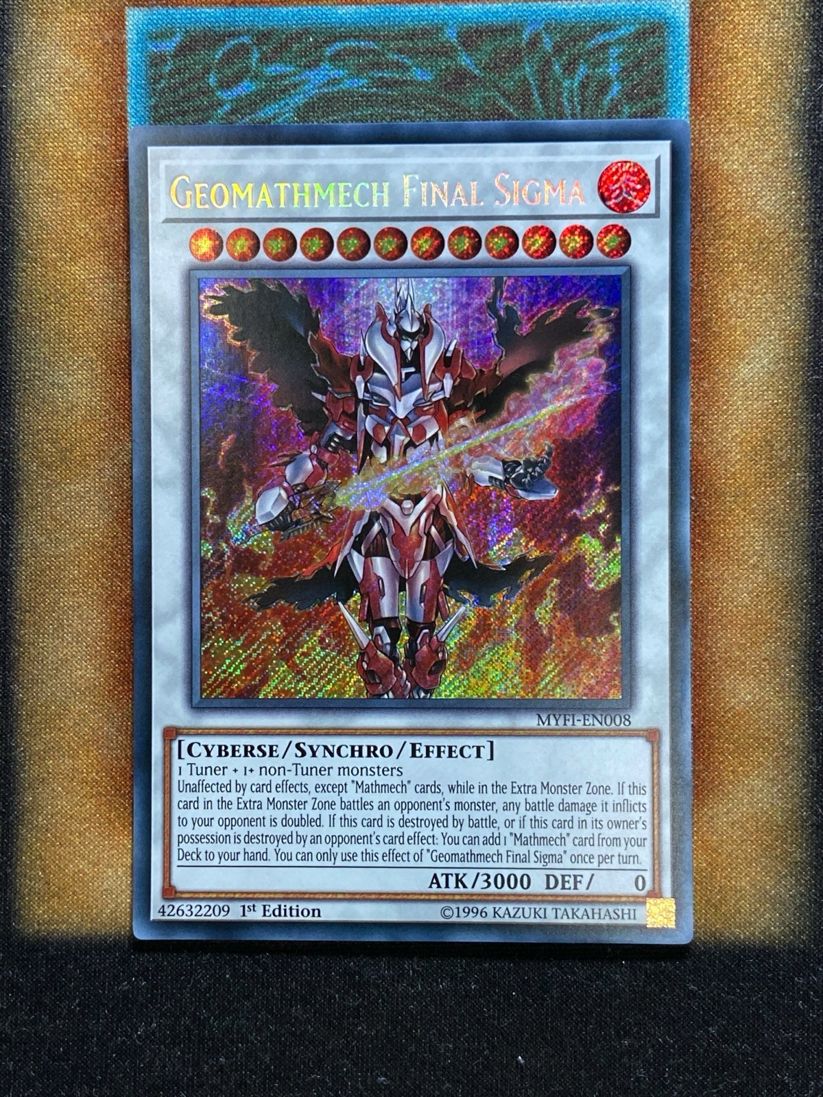 Yugioh Geomathmech Final Sigma MYFI-EN008 Secret Rare 1st Ed NM
