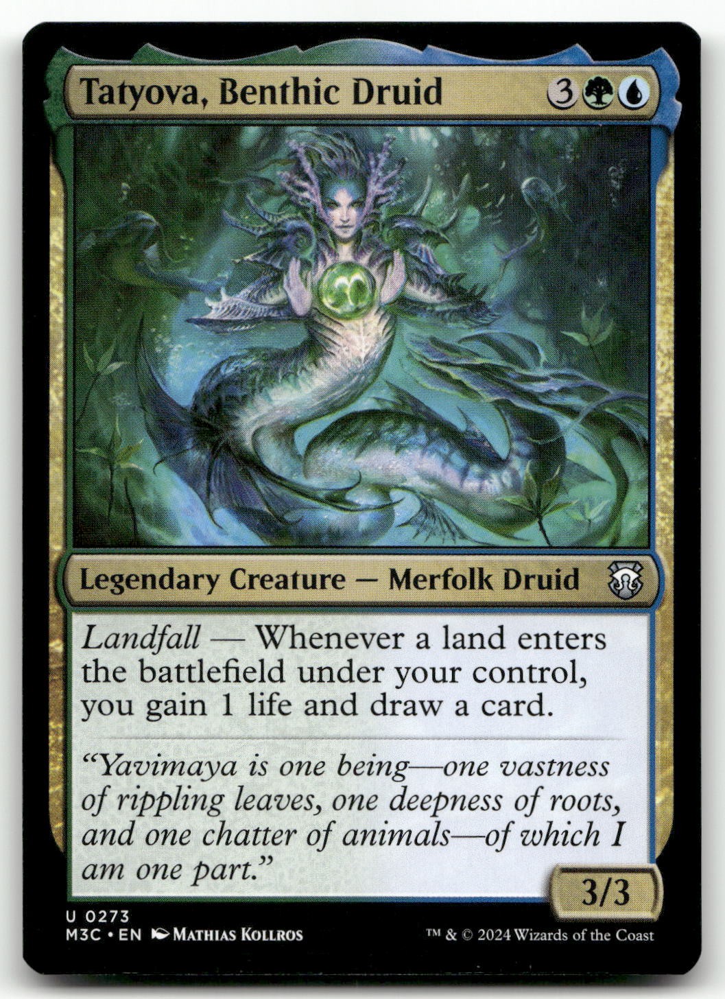Tatyova, Benthic Druid #273 (NM) Modern Horizons 3 M3C Magic MTG