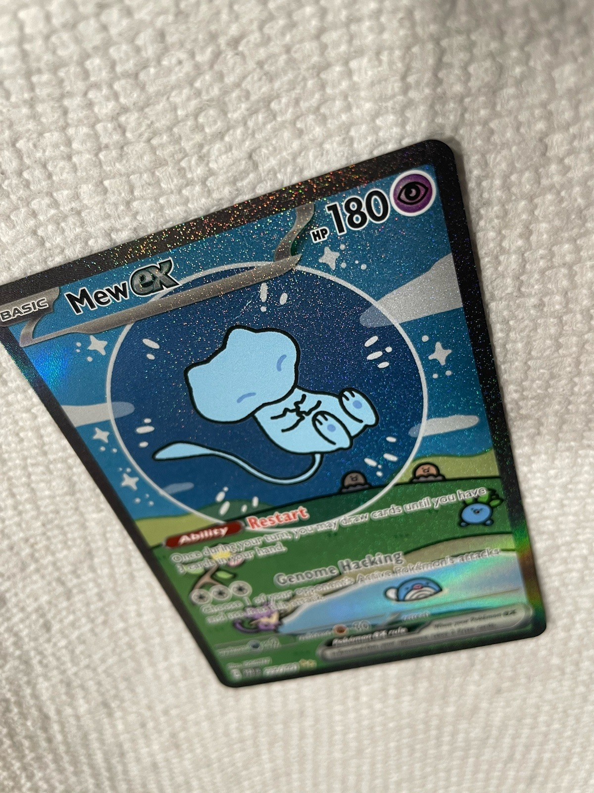 Pokemon TCG Mew ex 232/091 Paldean Fates SIR Full Art Holo English Small Scratch