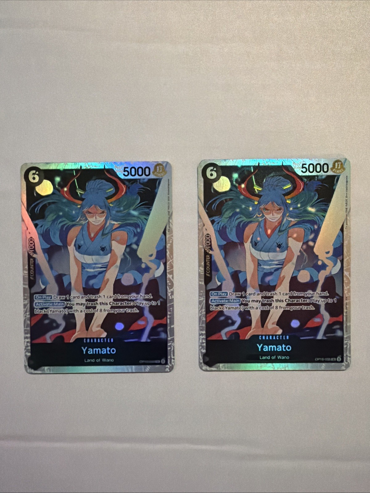 One Piece Card Game Yamato (098) OP16-098 The Time of Battle Foil SR Pair X2 🔥