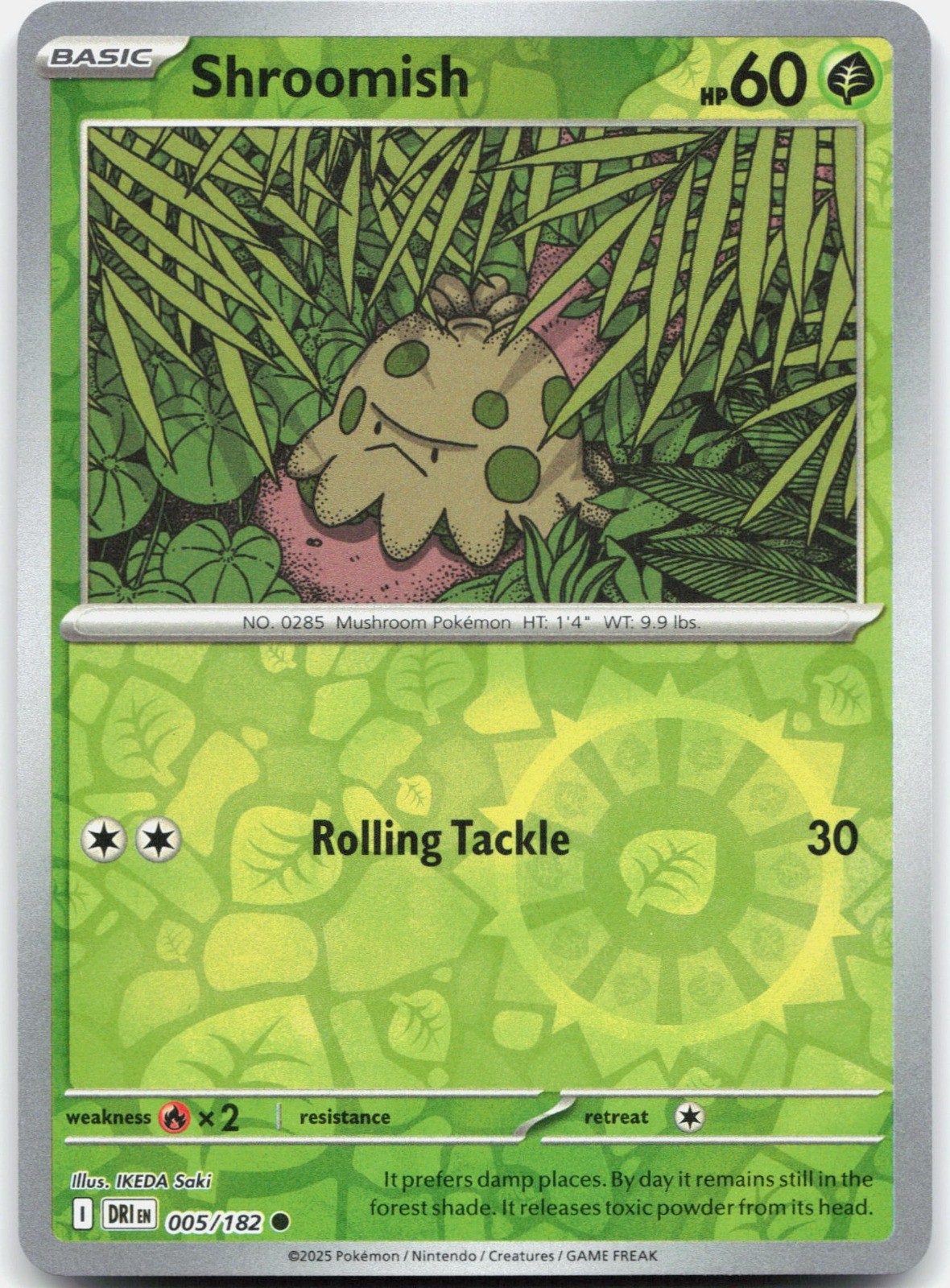 Shroomish Reverse Holo SV10: Destined Rivals 005/182 NM IKEDA Saki