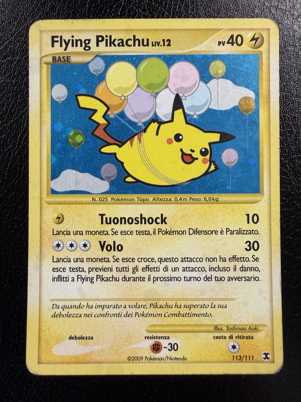 Flying Pikachu Lv.12 Rising Rivals 113/111 Holo Italian language HP
