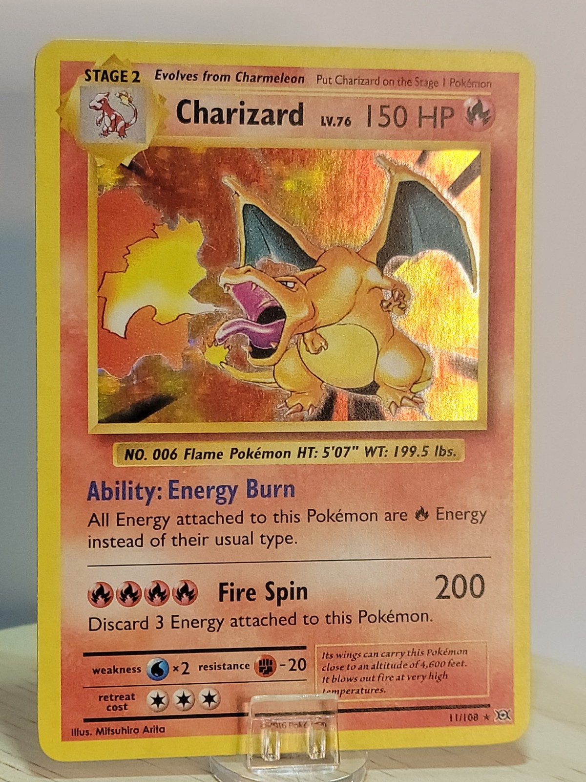 Pokémon TCG – Charizard 11/108 XY Evolutions Holo Rare Card