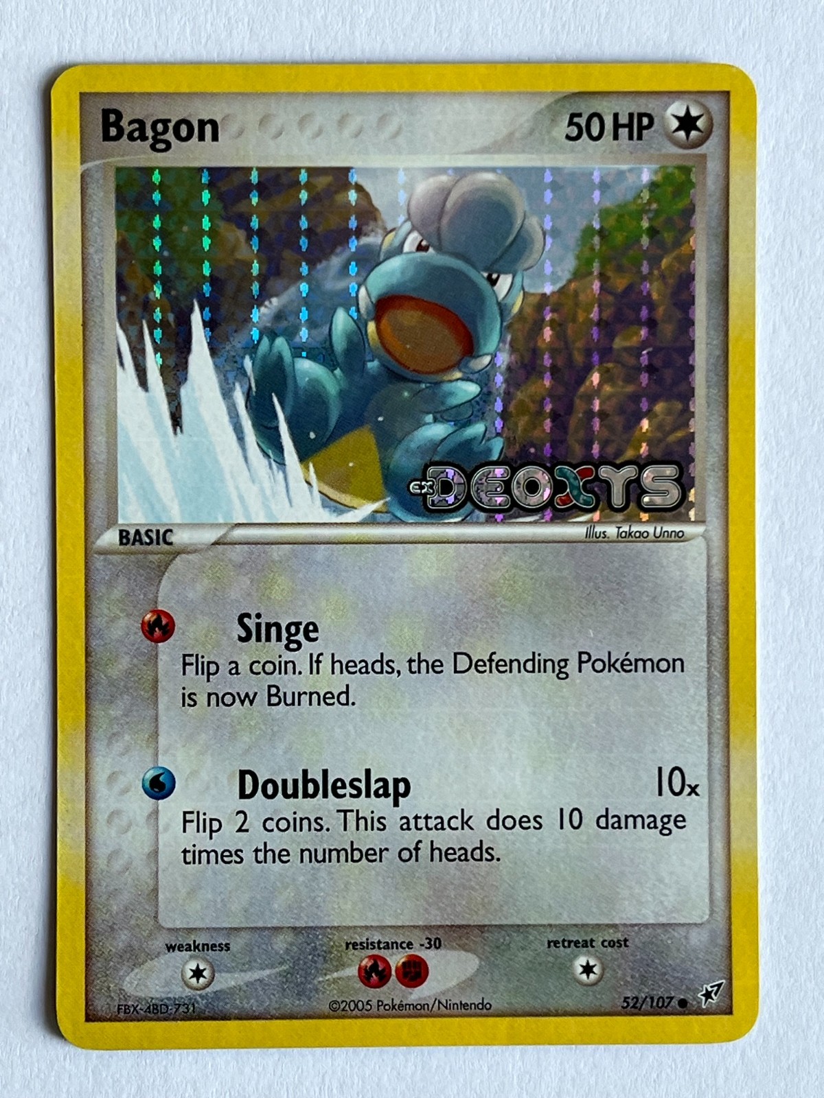 Bagon 52/107 Deoxys Reverse Holo Stamped