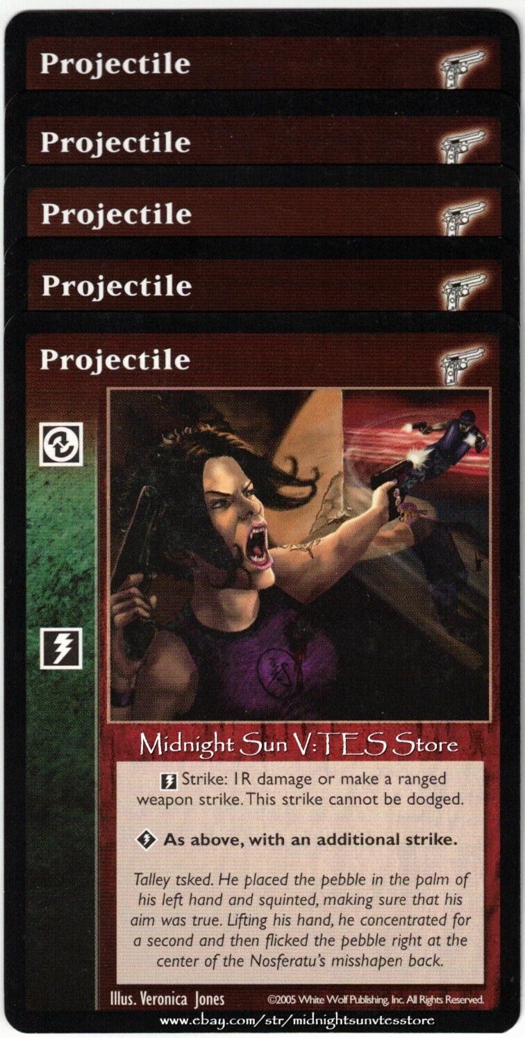 Projectile x4 + 1 Kindred Most Wanted V:TES VTES Vampire CCG