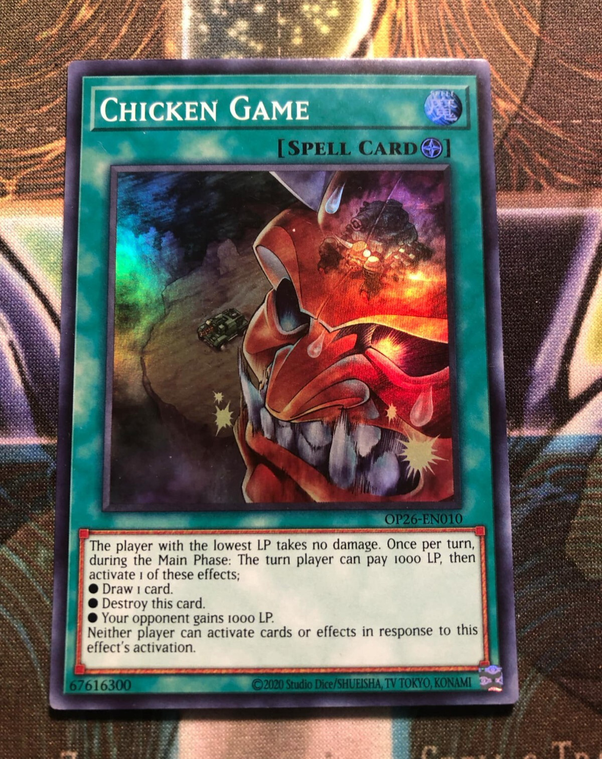 *** CHICKEN GAME *** SUPER RARE OTS PACK OP26-EN010 MINT YUGIOH!
