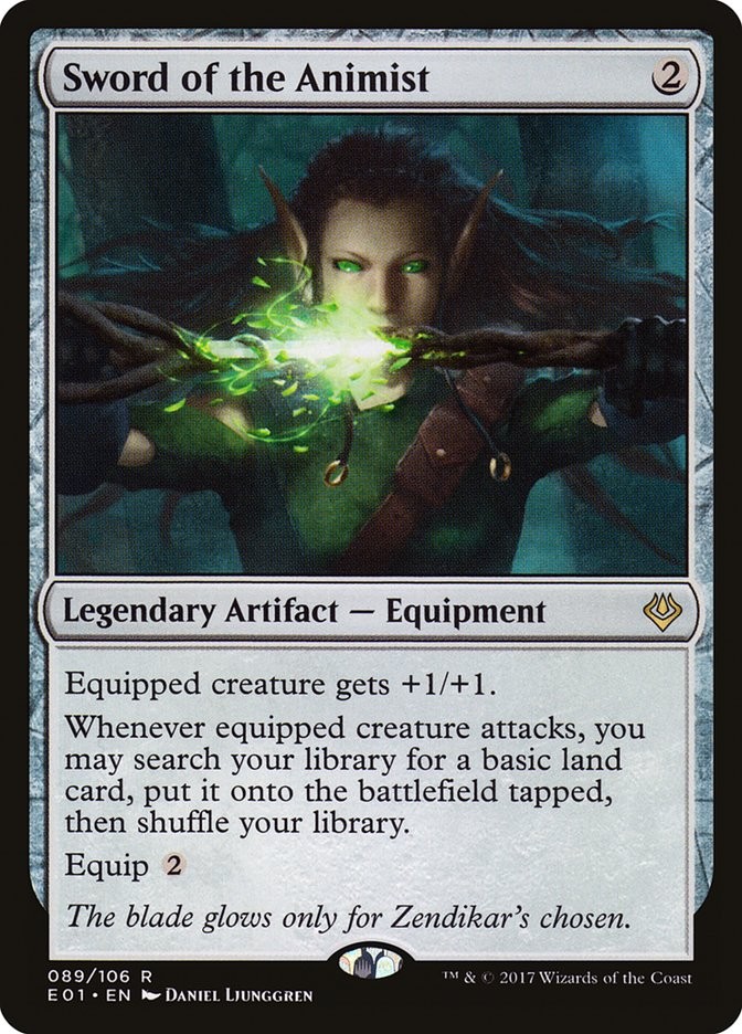 MTG Magic the Gathering Sword of the Animist (89/115) Archenemy Nicol Bolas LP