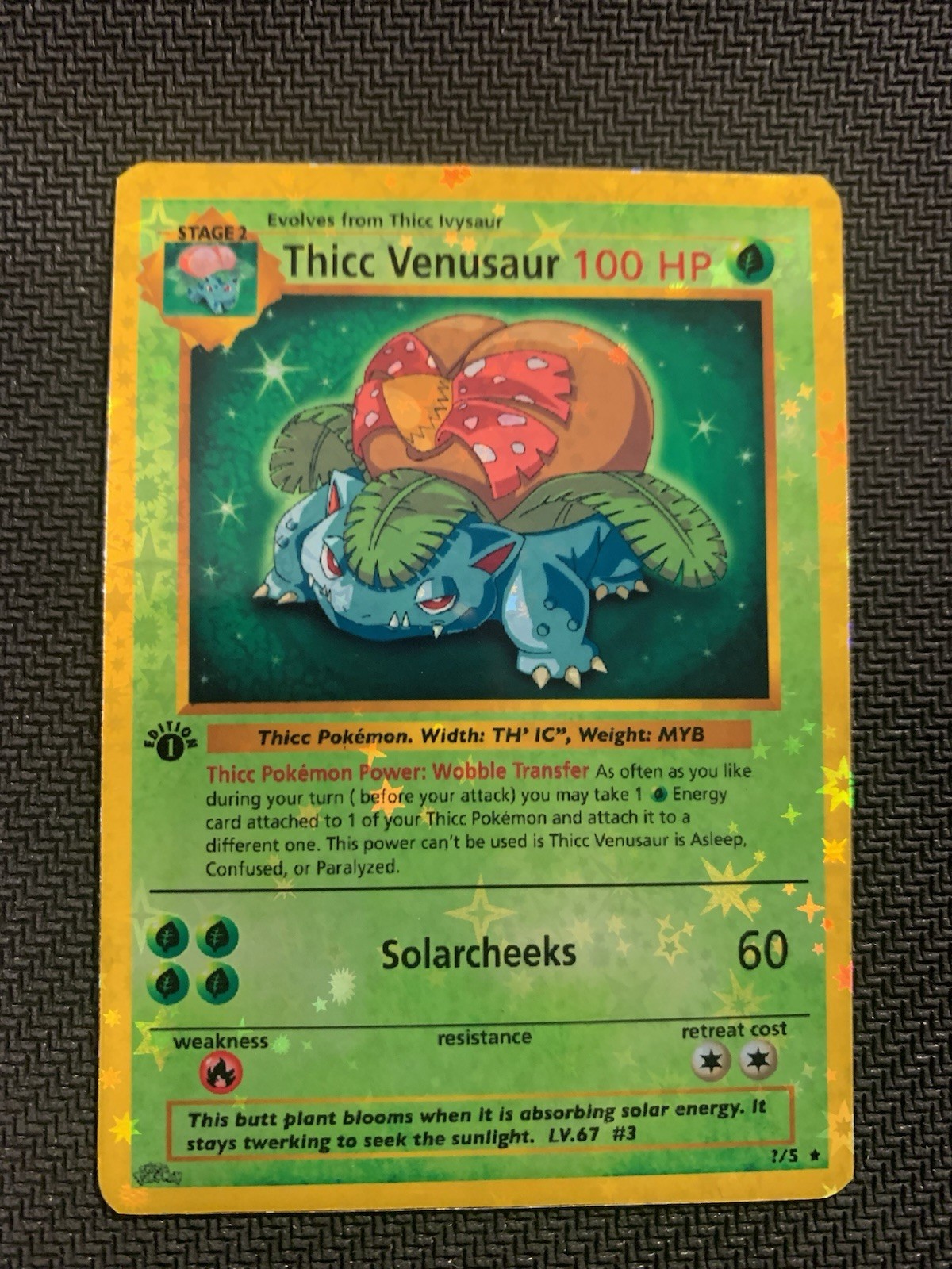 Thicc Venusaur (Alternative Custom Art) Holographic Card