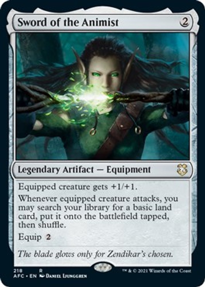 Sword of the Animist – MTG AFC 218 – NM
