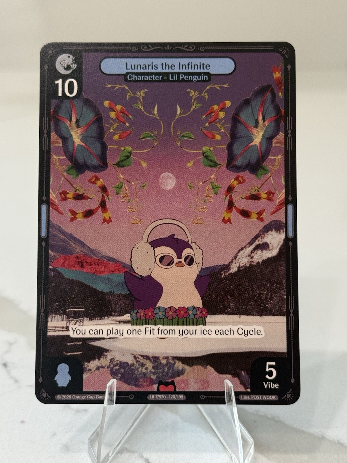 Vibes Lunaris the Infinite Full Art 120/195 Orange Cap Games 2026
