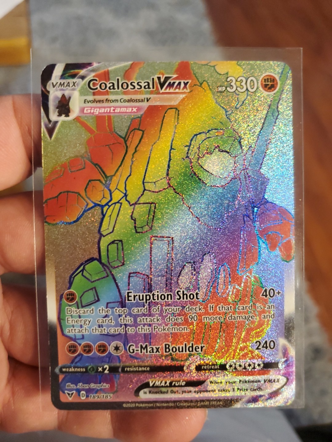 Coalossal VMAX (Secret) 189/185 Swsh04: Vivid Voltage Holo