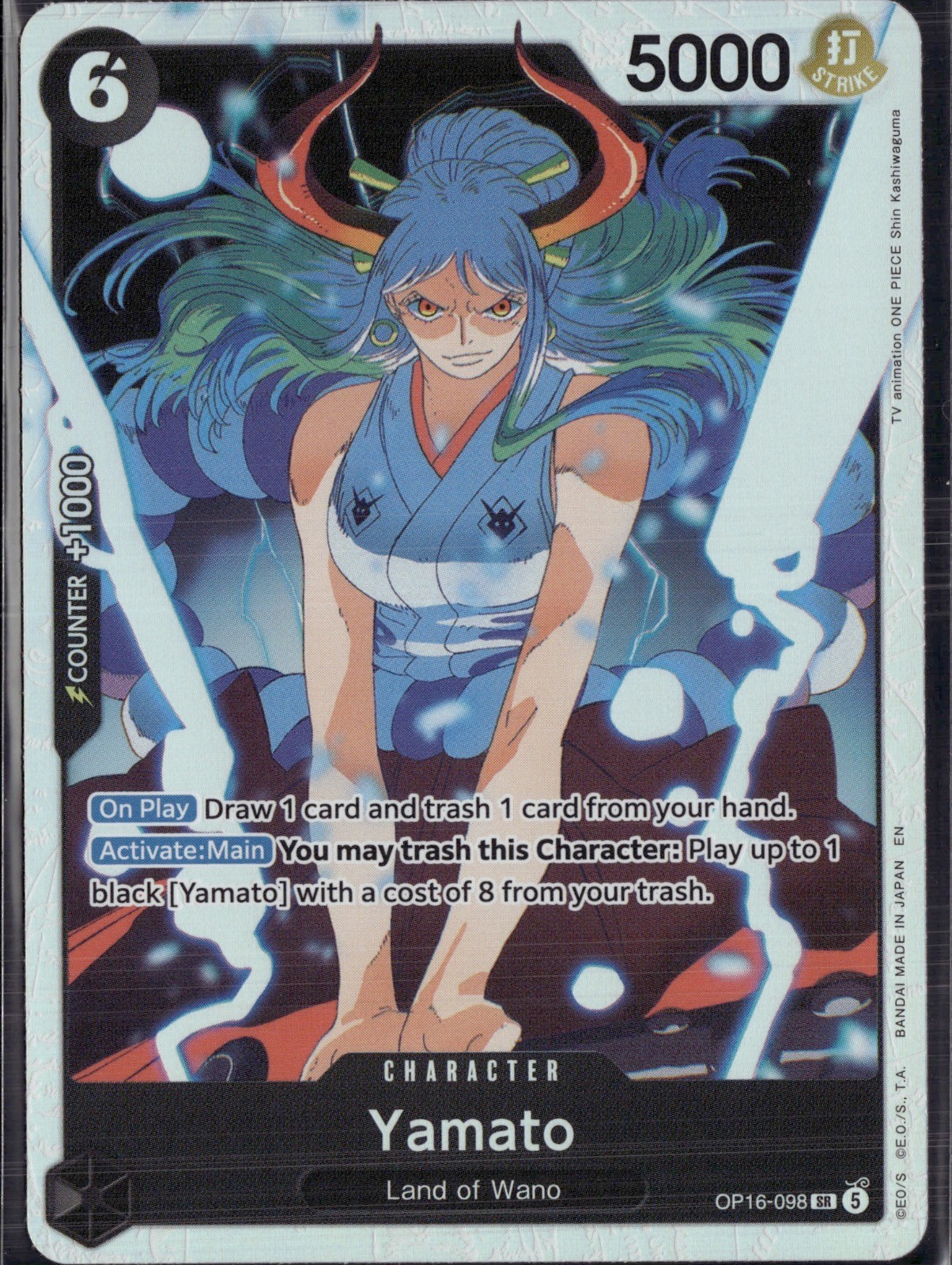 Yamato (098) OP16-098 Super Rare The Time of Battle One Piece Foil Near Mint