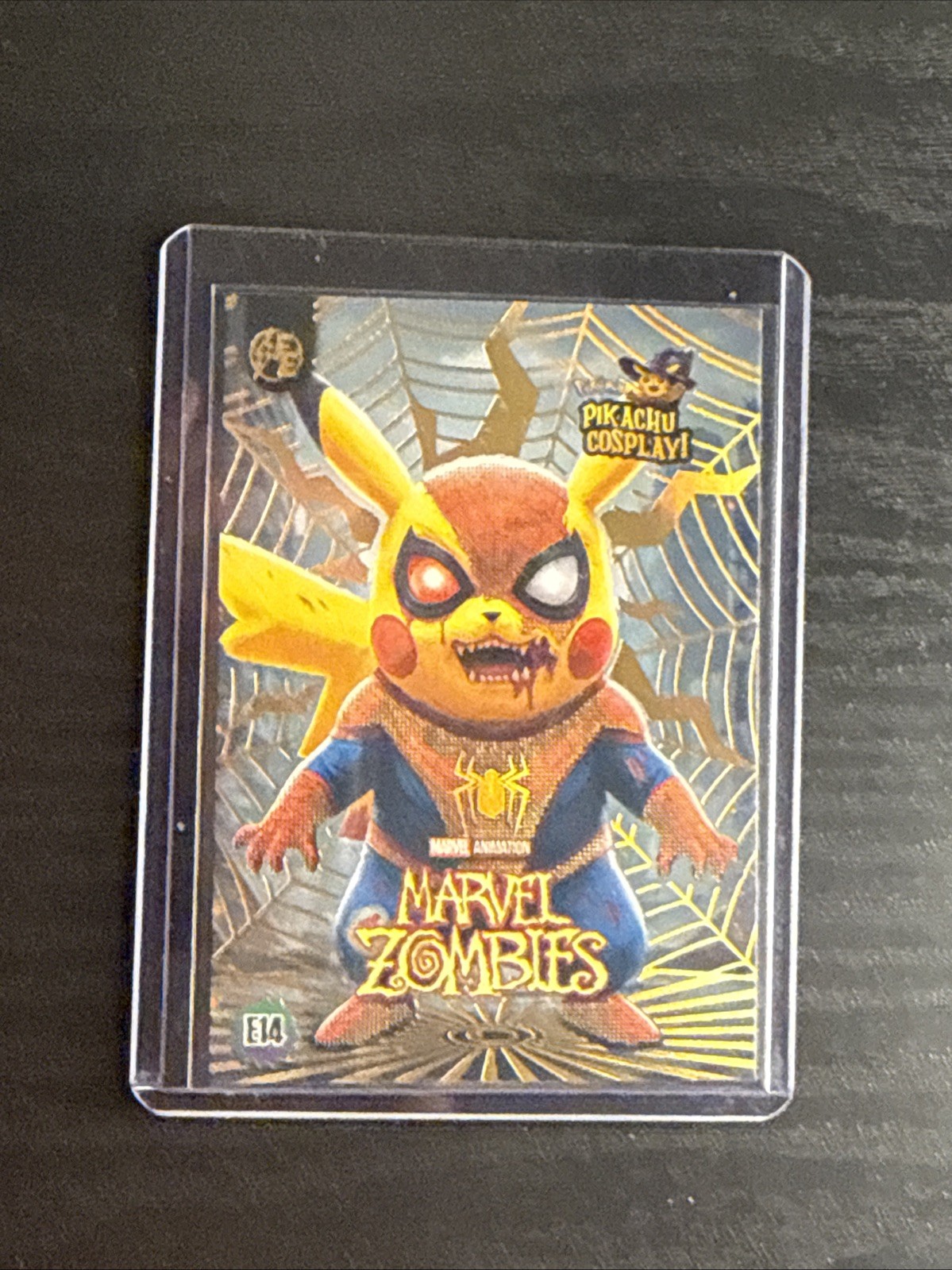 Marvel Zombies (Pikachu) #E14 – Gold Holo Box Hit – Pikachu Cosplay Pokemon