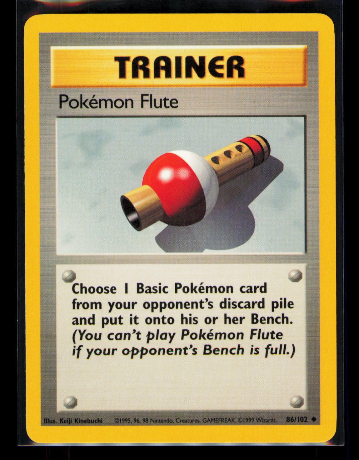 Pokemon Base Set Unlimited Pokemon Flute 86/102 Uncommon NM