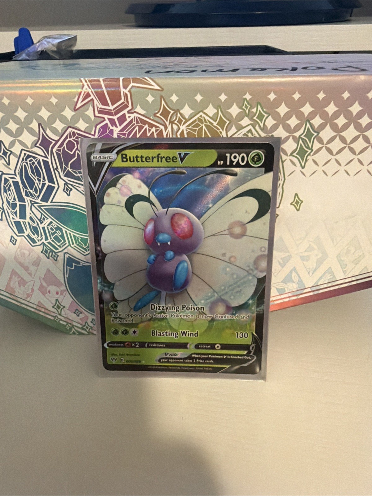 Pokemon Butterfree V Holo ENG HP 190 Basic Grass Standard Card