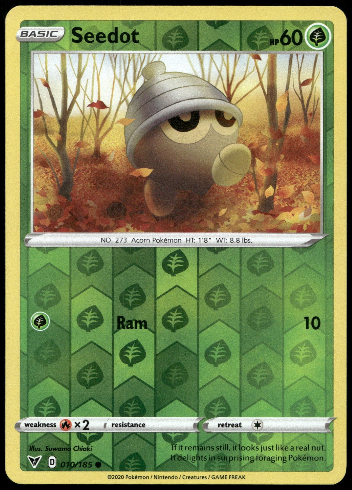 Seedot Reverse Holo Common SWSH04: Vivid Voltage 010/185 NM