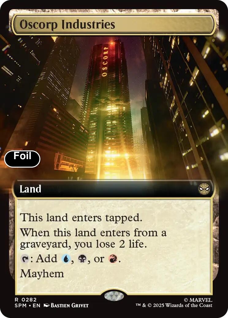 Oscorp Industries (Extended Art) Foil 282 Marvel’s Spider-Man NM EN