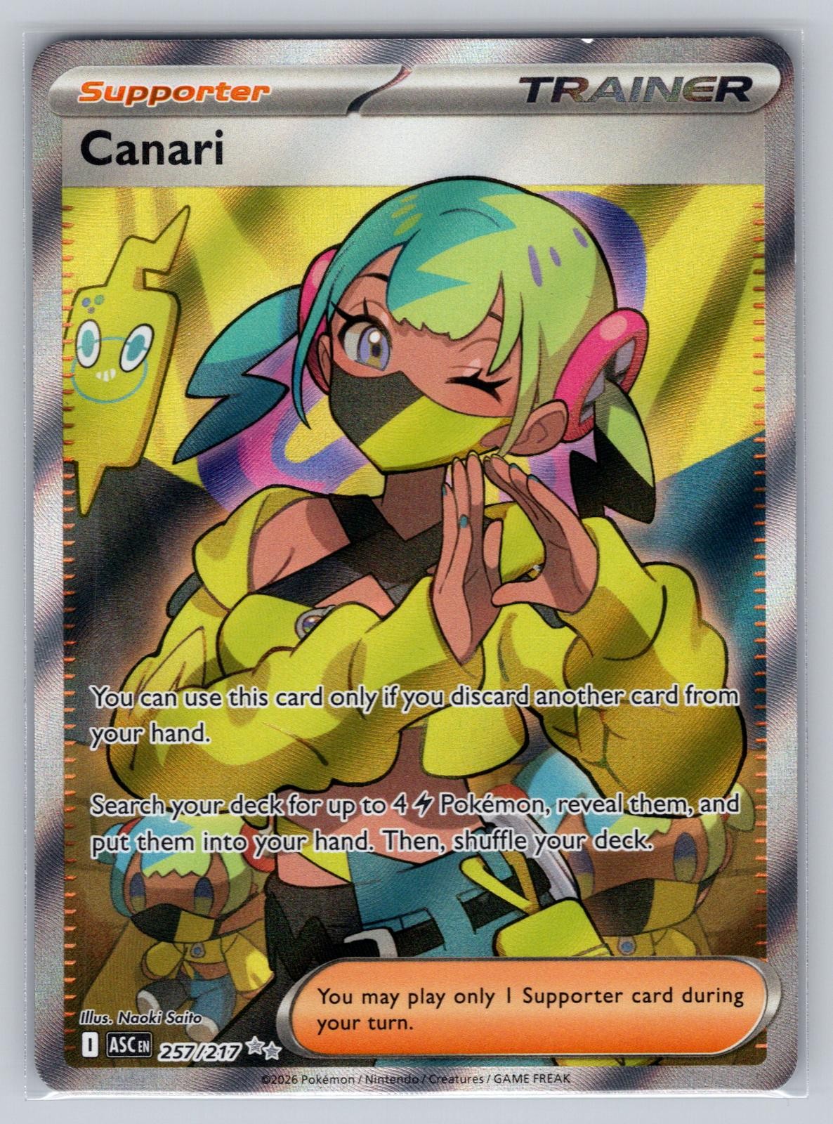 Pokemon Canari 257/217 Holo Ultra Rare Ascended Heroes NM