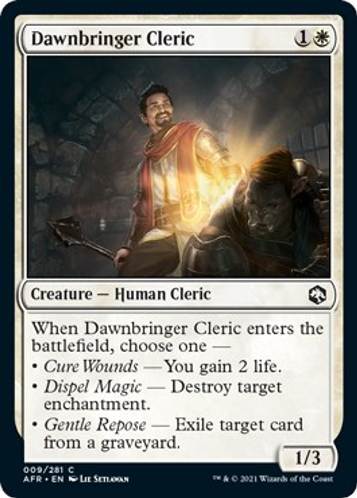 NM – Dawnbringer Cleric AFR – 9 Adventures in the Forgotten Realms