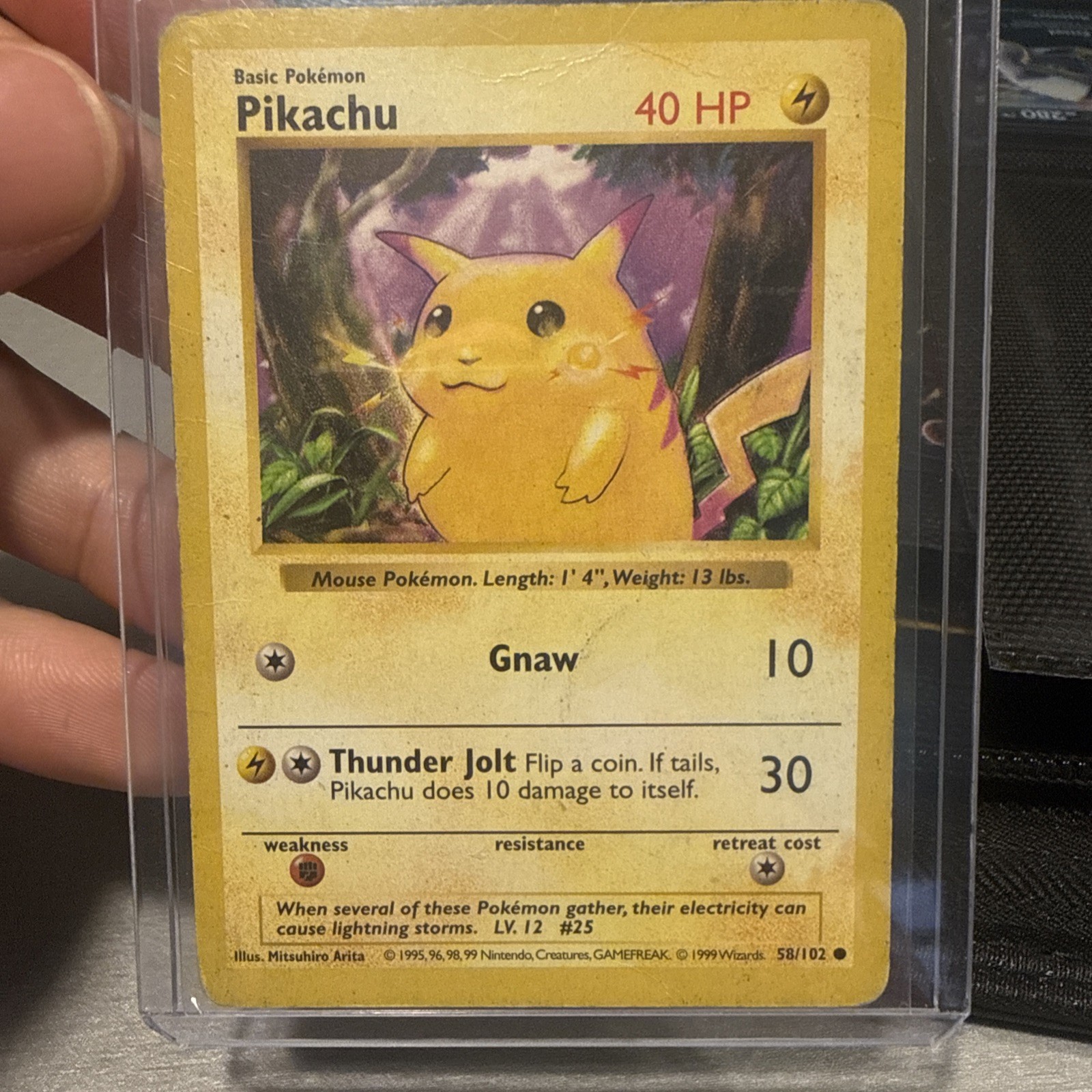 Pokémon TCG Base Set Pikachu (Yellow Cheeks) (Shadowless) 58/102 Regular English