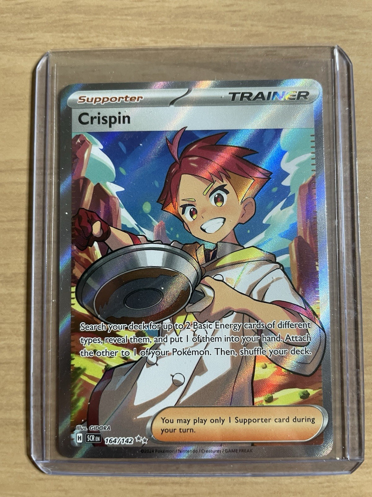 Pokémon Crispin 164/142 Stellar Crown Secret Rare Full Art Holo English NM