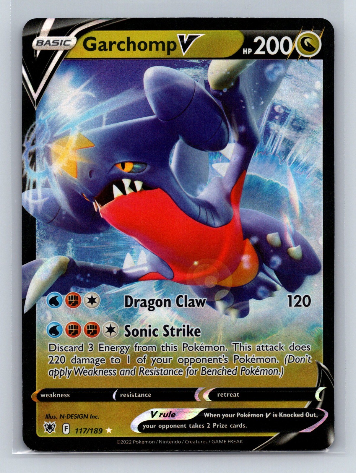 Garchomp V 117/189 SWSH10: Astral Radiance Ultra Rare Holo LP