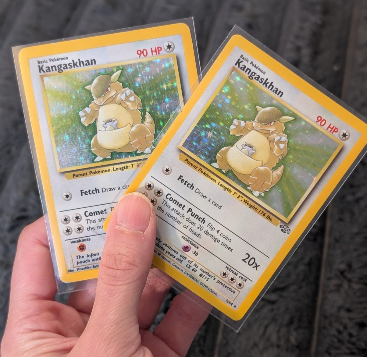 2 Nintendo Kangaskhan Jungle HOLO Rare 5/64 1999 Unlimited TCG- MP FAST SHIPPING