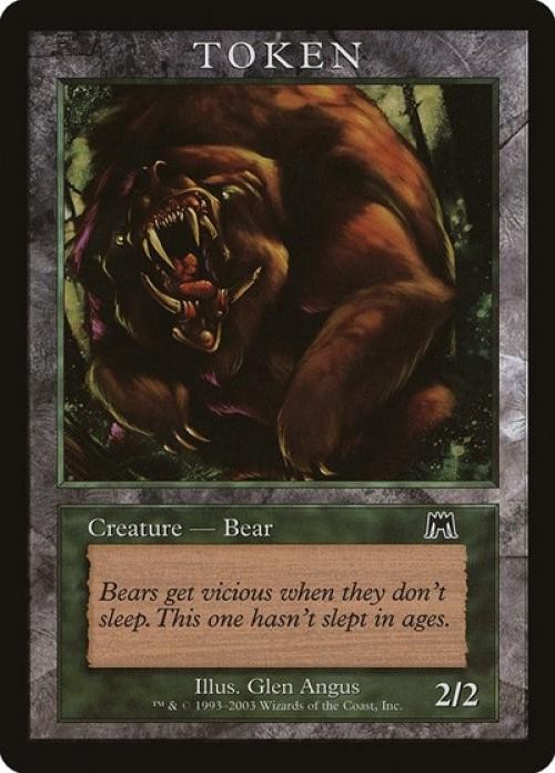 Bear Token (Onslaught) – Heavy Play MTG Promos: Magic Player Rewards