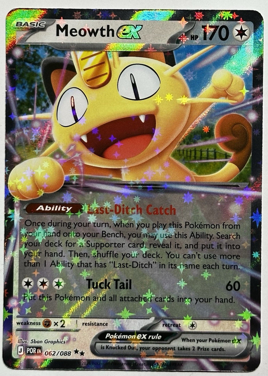 Meowth ex 062/088 Me03: Perfect Order Holo