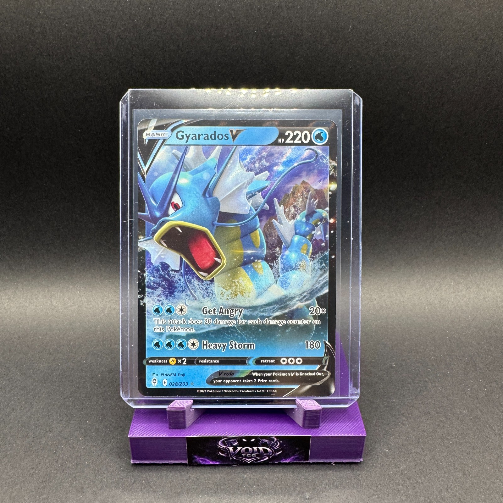 Gyarados V Pokemon Evolving Skies 028/203 Ultra Rare Full Art NM PLANETA Tsuji