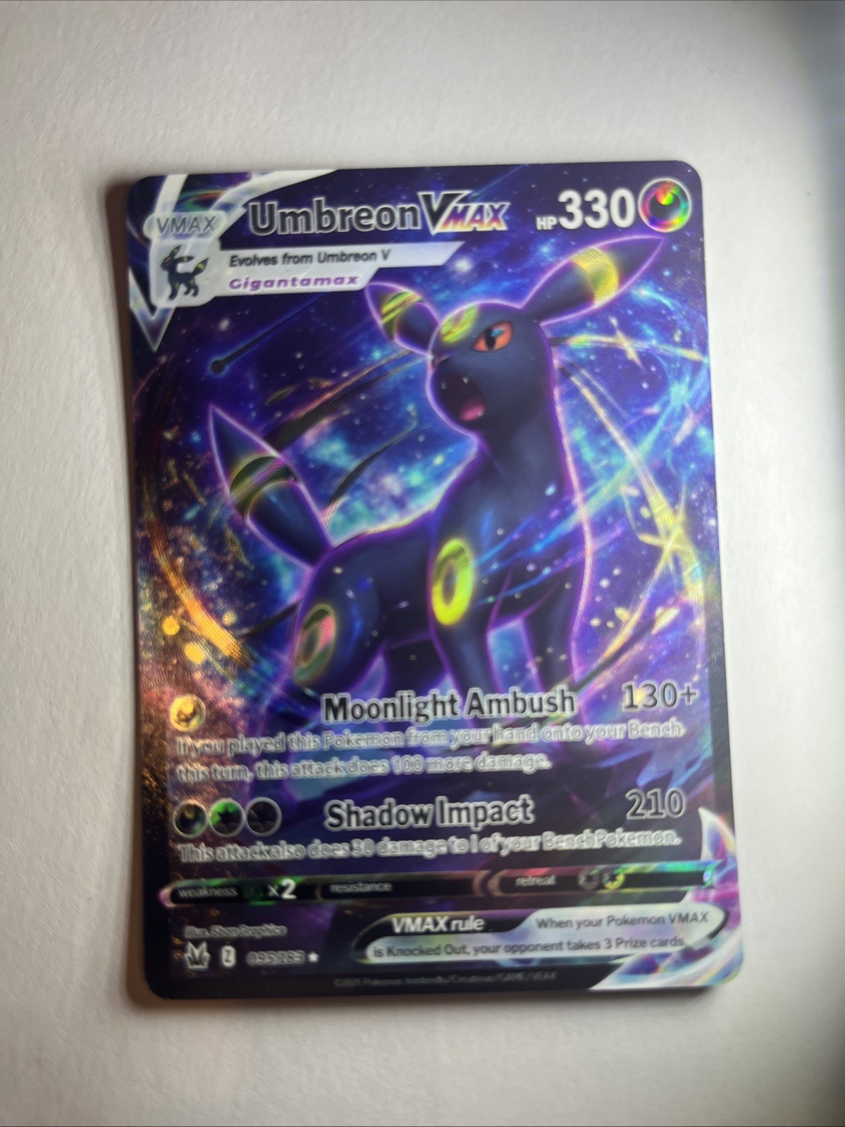Umbreon VMAX Holo ART Card, Full Art, This Is NOT A Pokemon Game Card