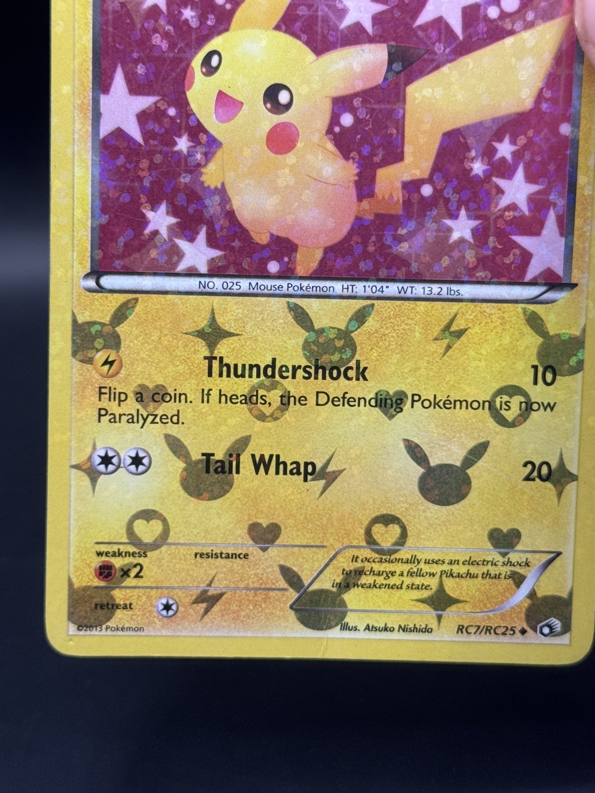 Pikachu RC7/RC25 Legendary Treasures: Radiant Collection Holo