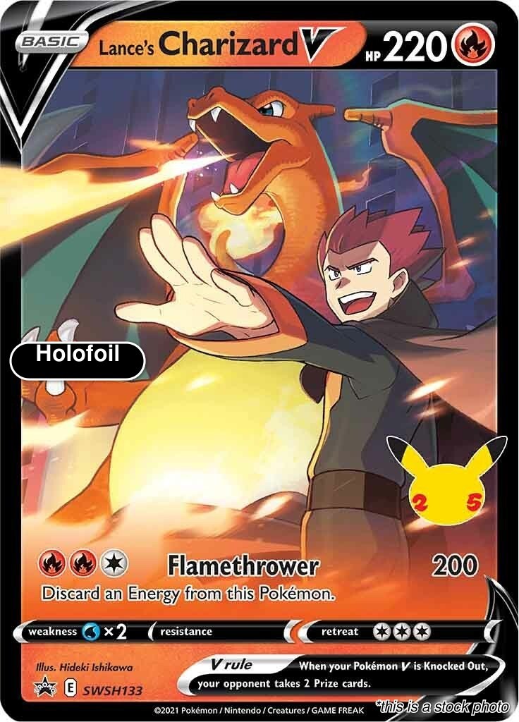 Lance’s Charizard V Holofoil Promo SWSD SWSH133 LP