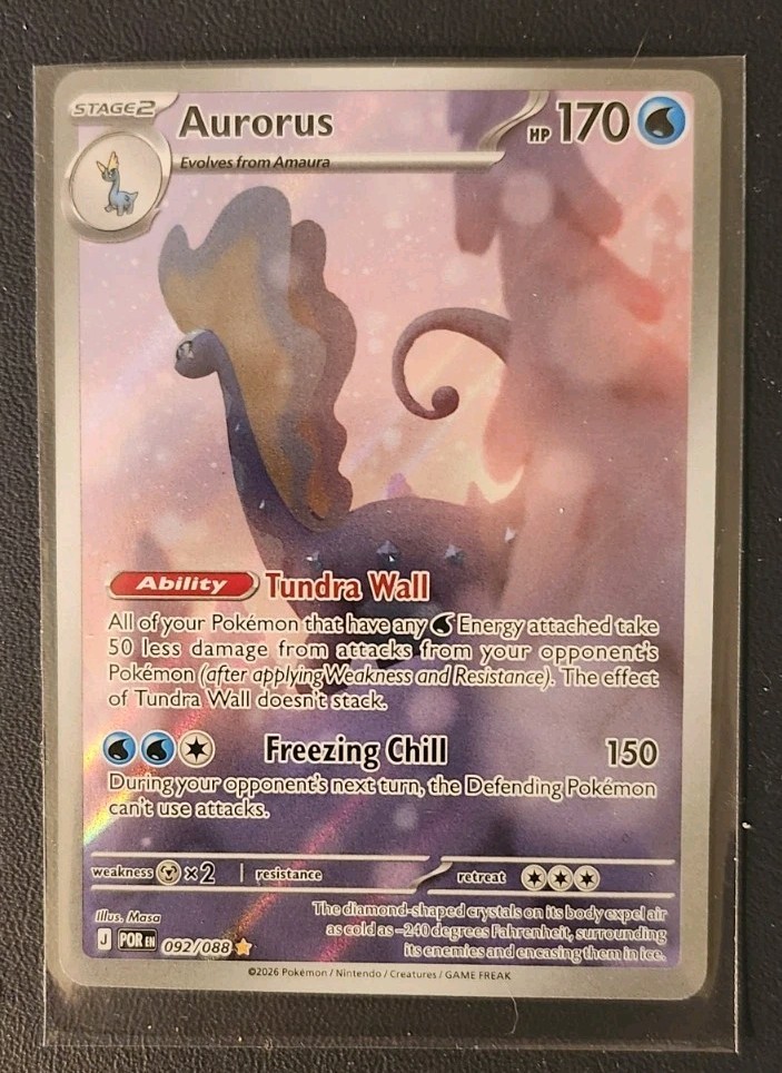 The Pokemon Company Aurorus Holo 092/088 170 HP Tundra Wall Freezing Chill