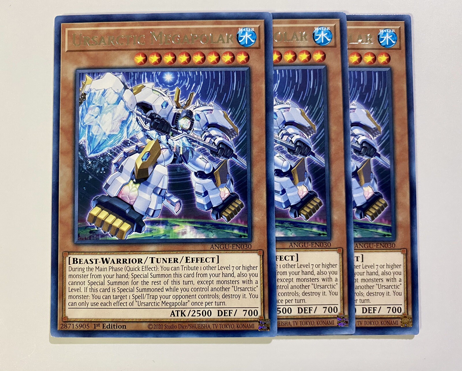 Yugioh! Ursarctic Megapolar (x3) ANGU-EN030 – Rare 1st Edition NM