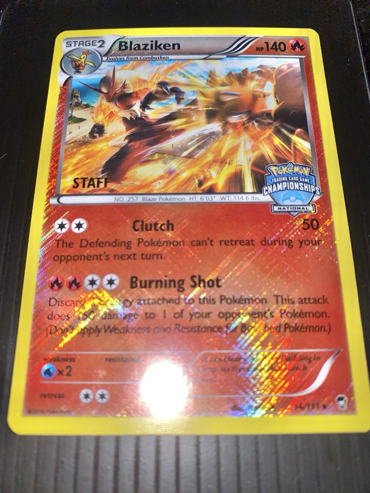 Blaziken – (National Championships) [Staff] 014/111 League & Championship Cards
