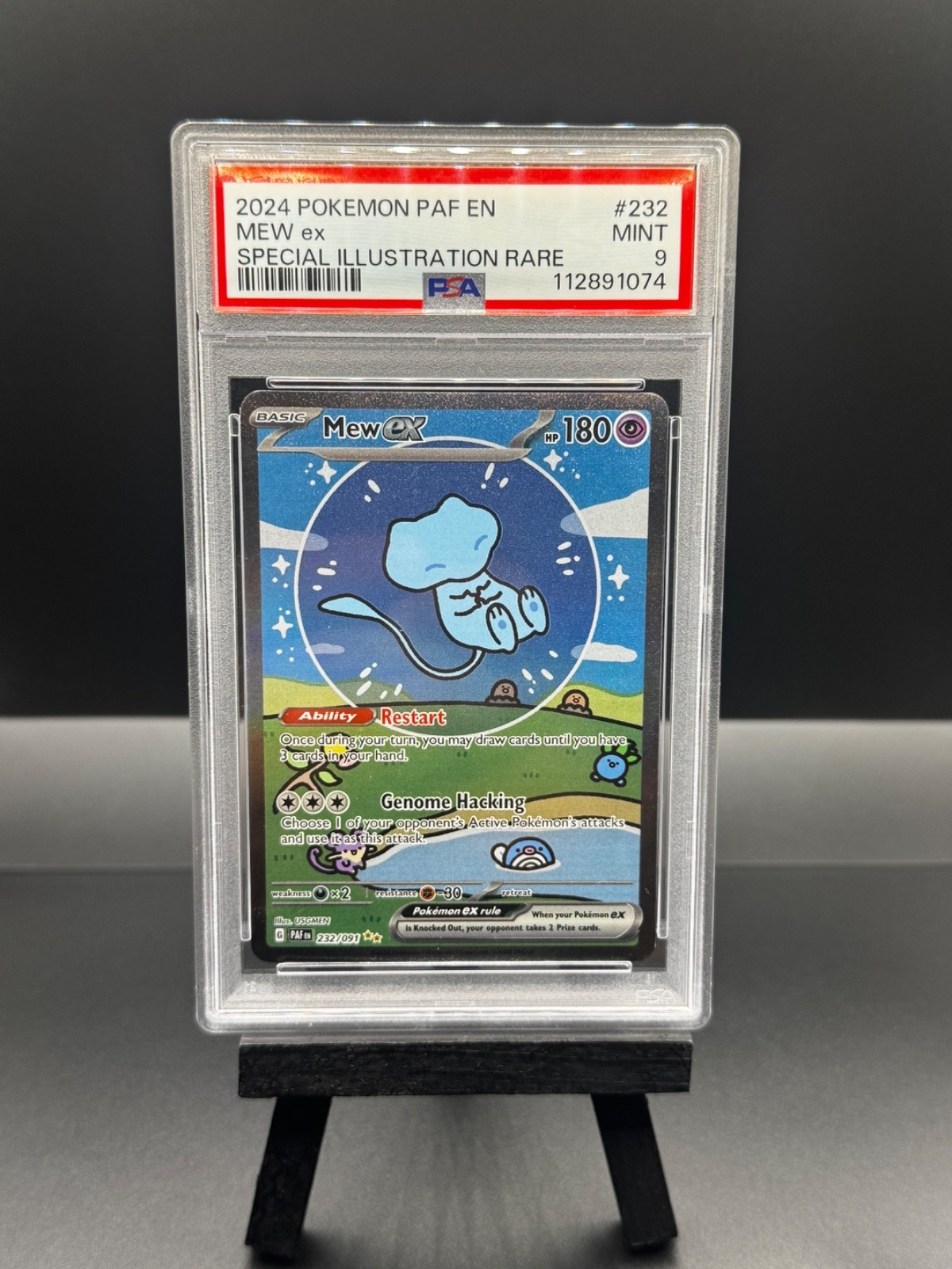Pokemon PSA 9 Bubble Mew ex 232/091 Paldean Fates Special Illustration
