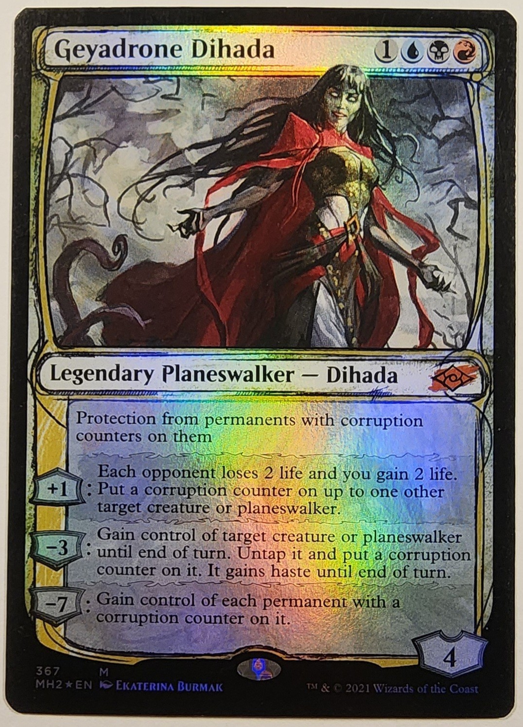 MTG – Geyadrone Dihada – Foil Showcase – MH2 367 – Modern Horizons 2 – Mythic