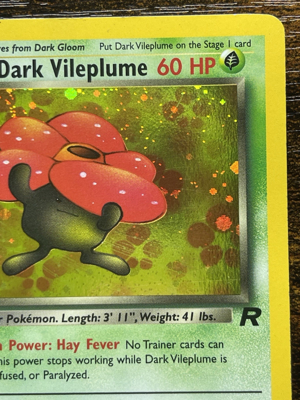 Dark Vileplume Swirl 🌀 13/82 Holo Rare Team Rocket Pokemon Card LP Vintage WOTC