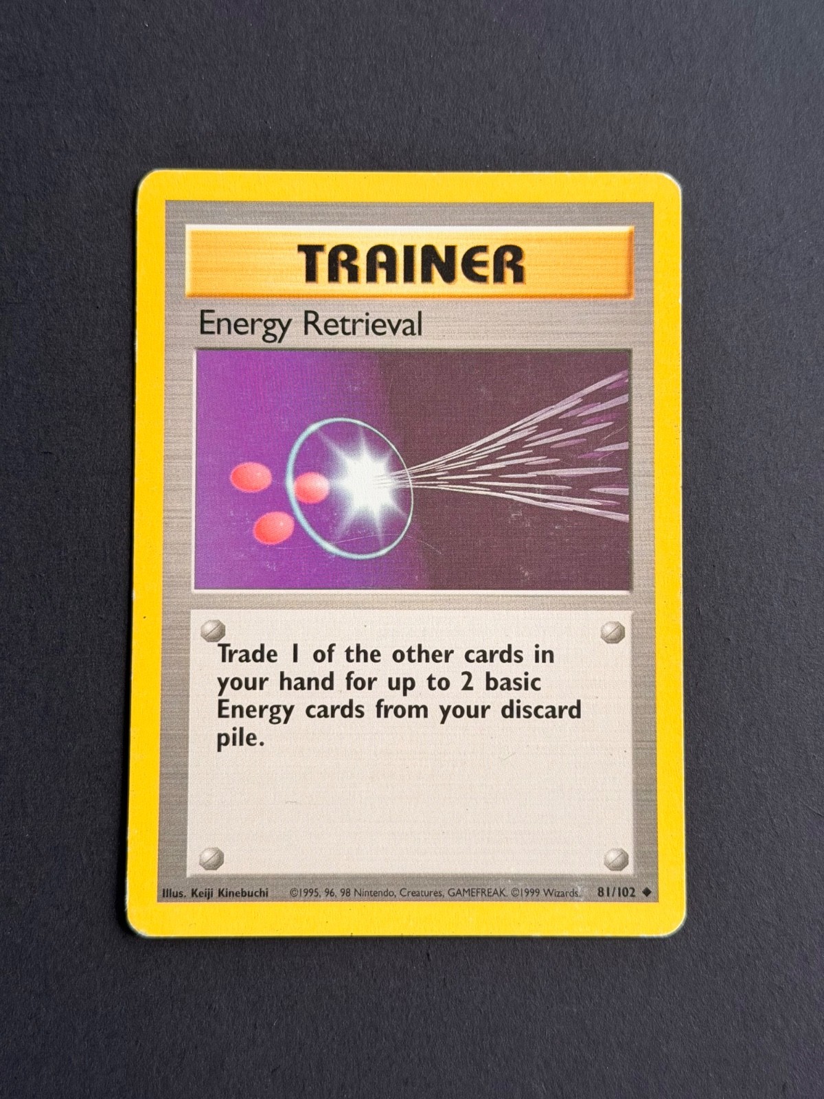 Pokemon Card – Energy Retrieval – Base Set – 81/102 – English