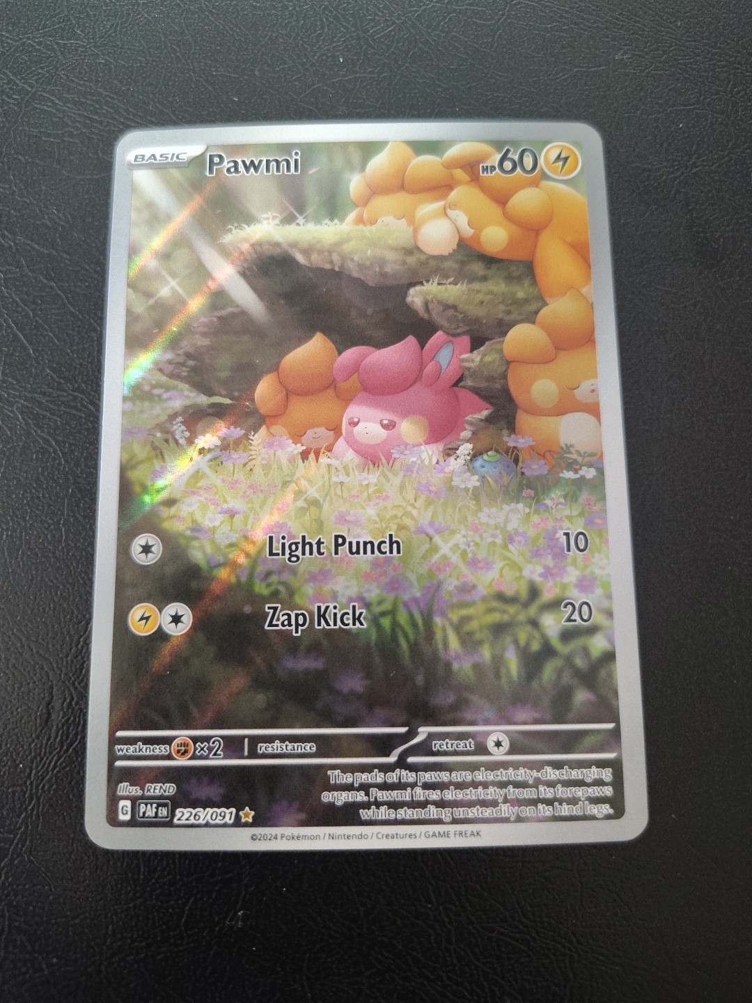 Pokémon TCG Pawmi Sir 226/091 Paldean Fates Rare Card