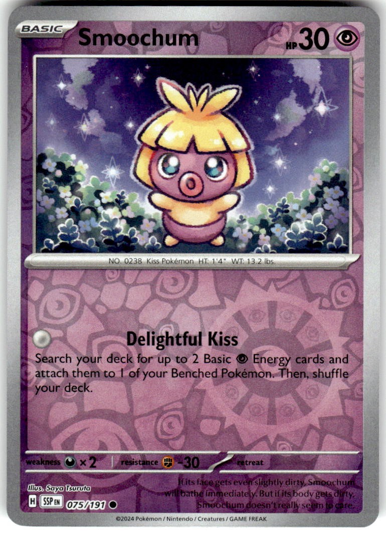 Smoochum 075/191 Common Surging Sparks Pokemon Reverse Holo NM/M