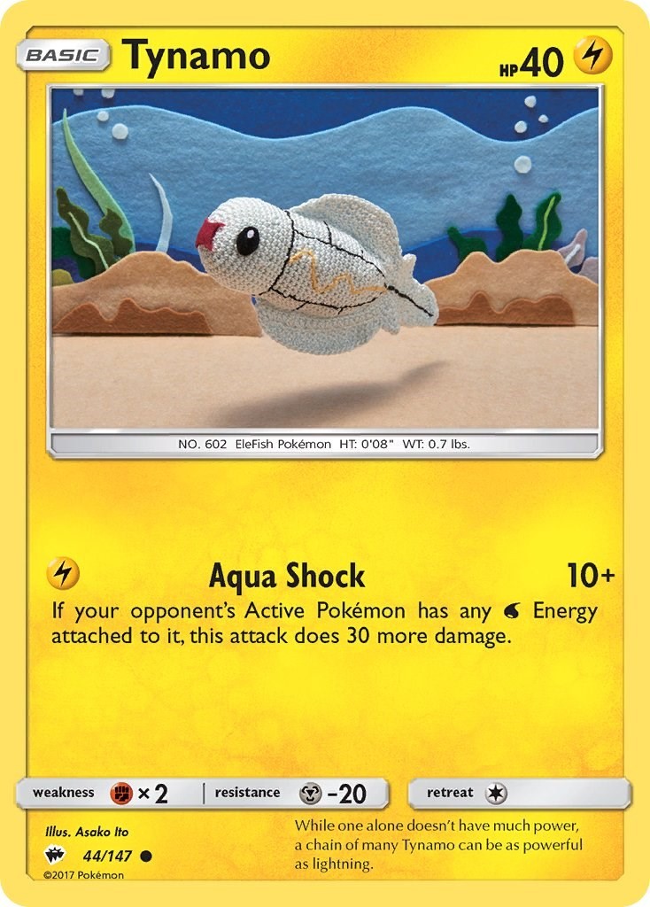 Tynamo 44/147 NON Holo SM – Burning Shadows Pokémon Card