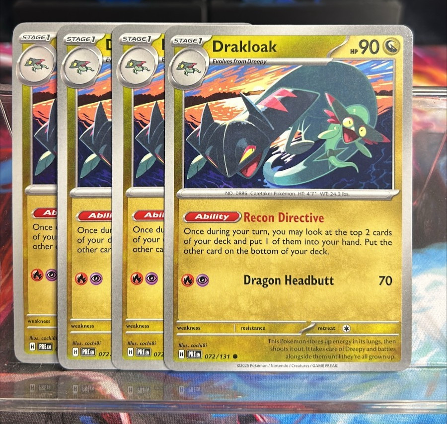 [4x Playset] Drakloak 072/131 Sv: Prismatic Evolutions Pokemon TCG