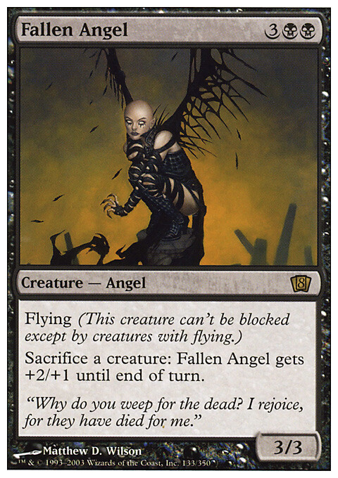 Magic the Gathering MTG Fallen Angel (133) Eighth Edition LP