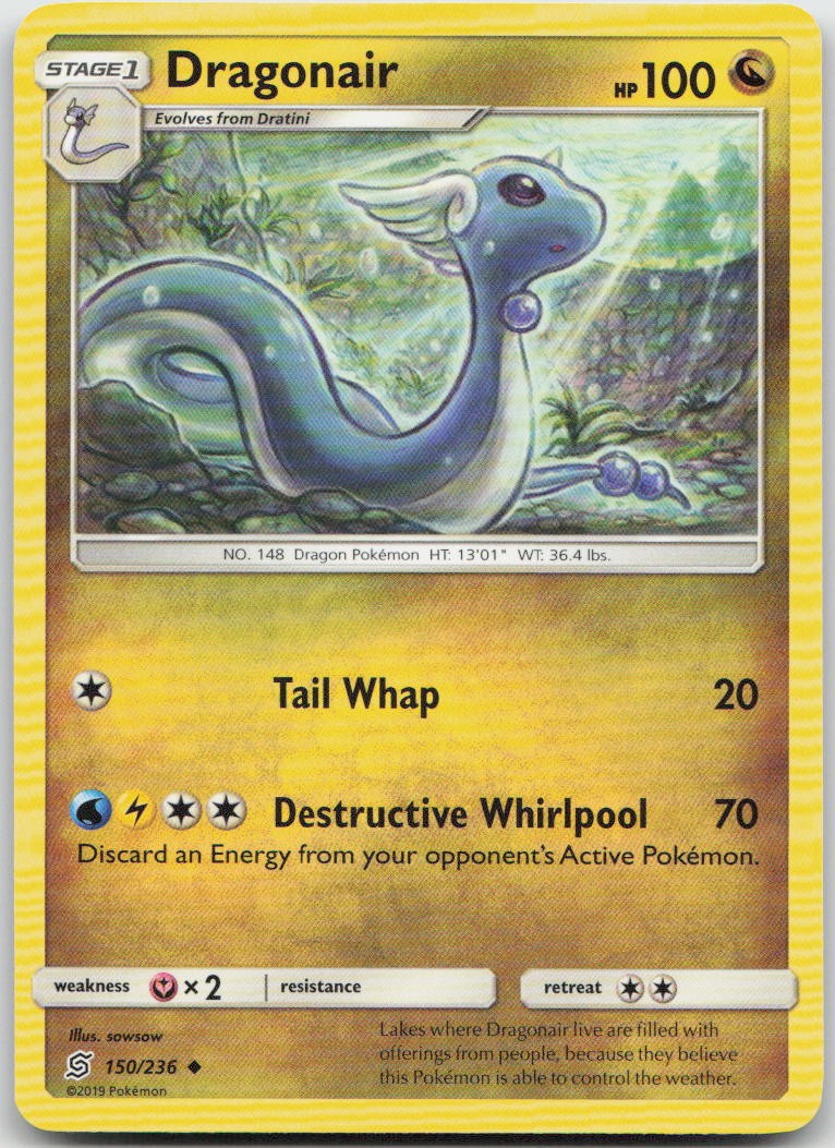 Dragonair 150/236 Sowsow Uncommon Unified Minds Pokemon TCG NM