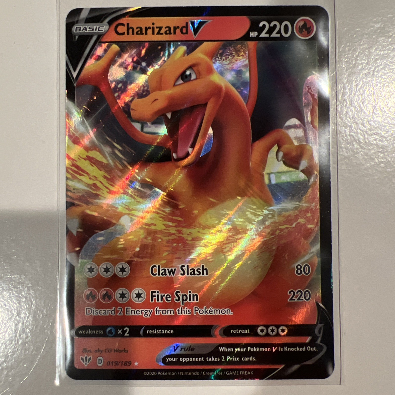 CHARIZARD V 19/189 – ULTRA RARE – NEW/MINT
