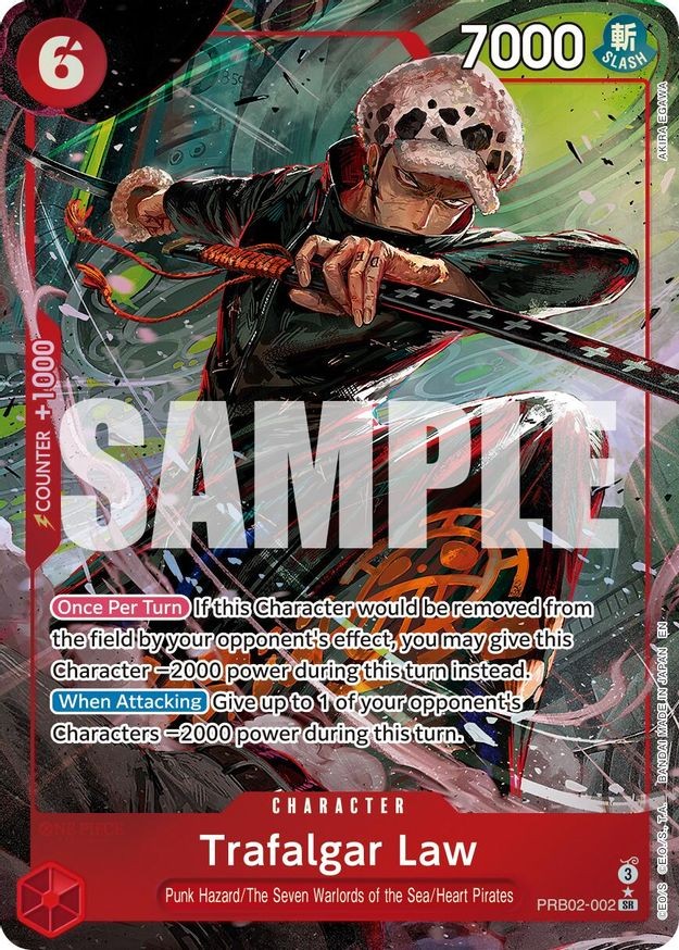 Trafalgar Law (PRB02-002/380) opcprb-02 NM FOIL- Alternate Art