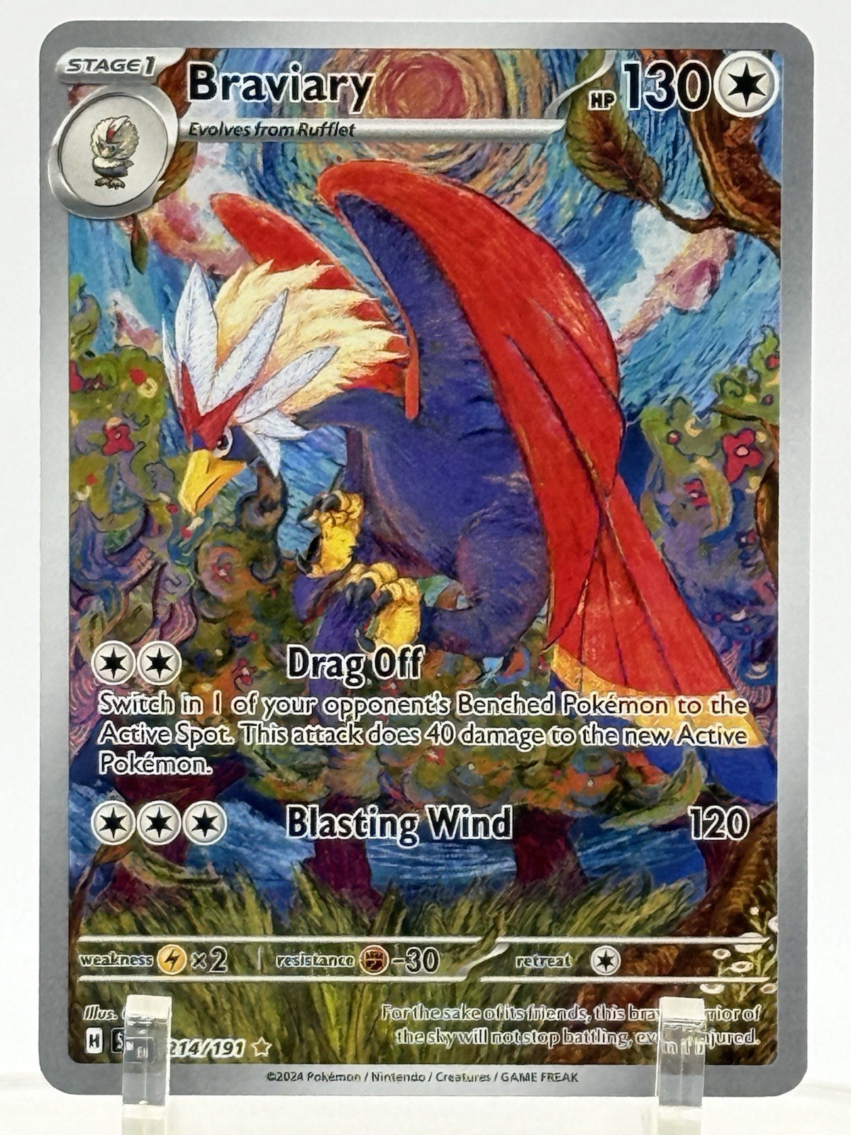 Braviary 214/191 Surging Sparks Illustration Rare Holo Pokemon NM/M